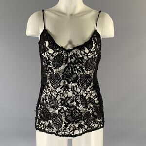 NILI LOTAN Size XS Black Lace Floral Dress Top